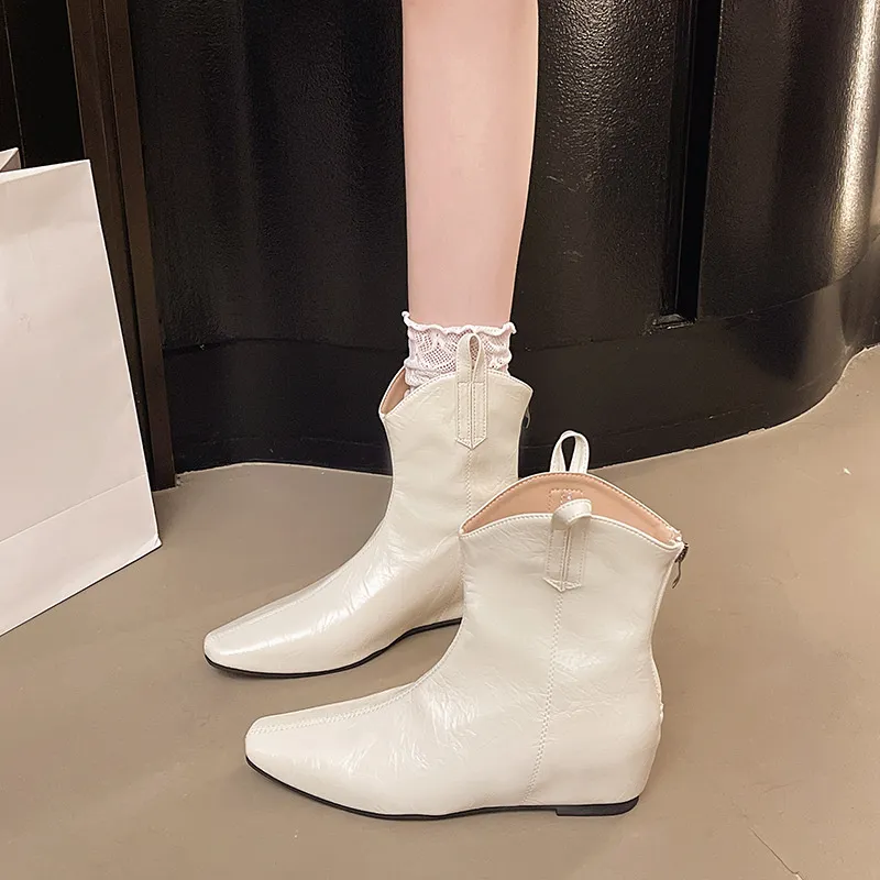 Free Delivery Designer Woman Mid Top Martin Warm Anti Slip And Wear Resistant Workwear Boots_voghion.com