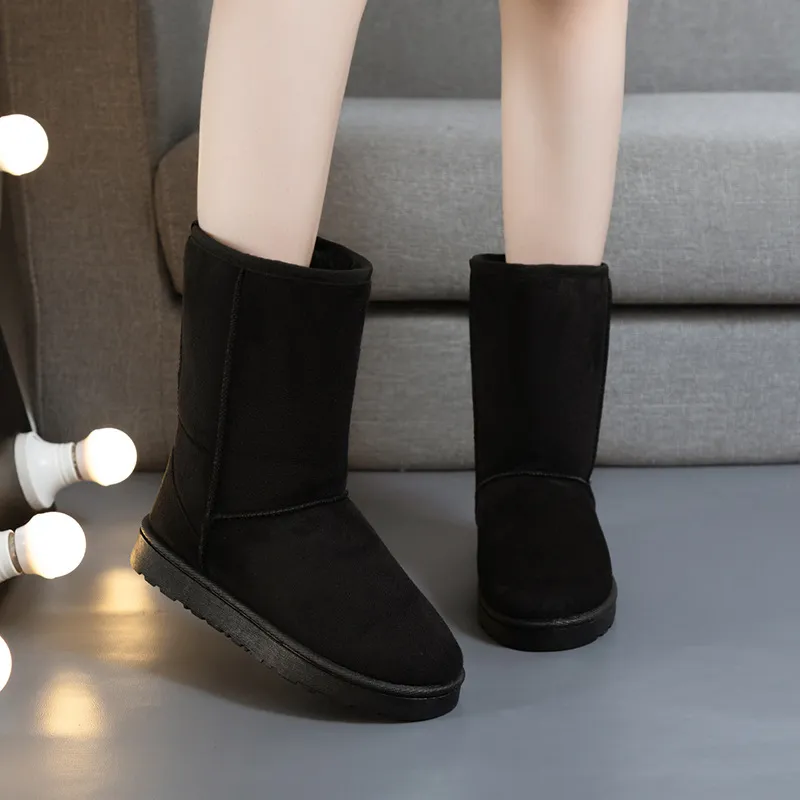 hot Free Delivery Designer Woman Comfortable Fleece Warm Midsole Wear Resistant And Non Slip Boots_voghion.com