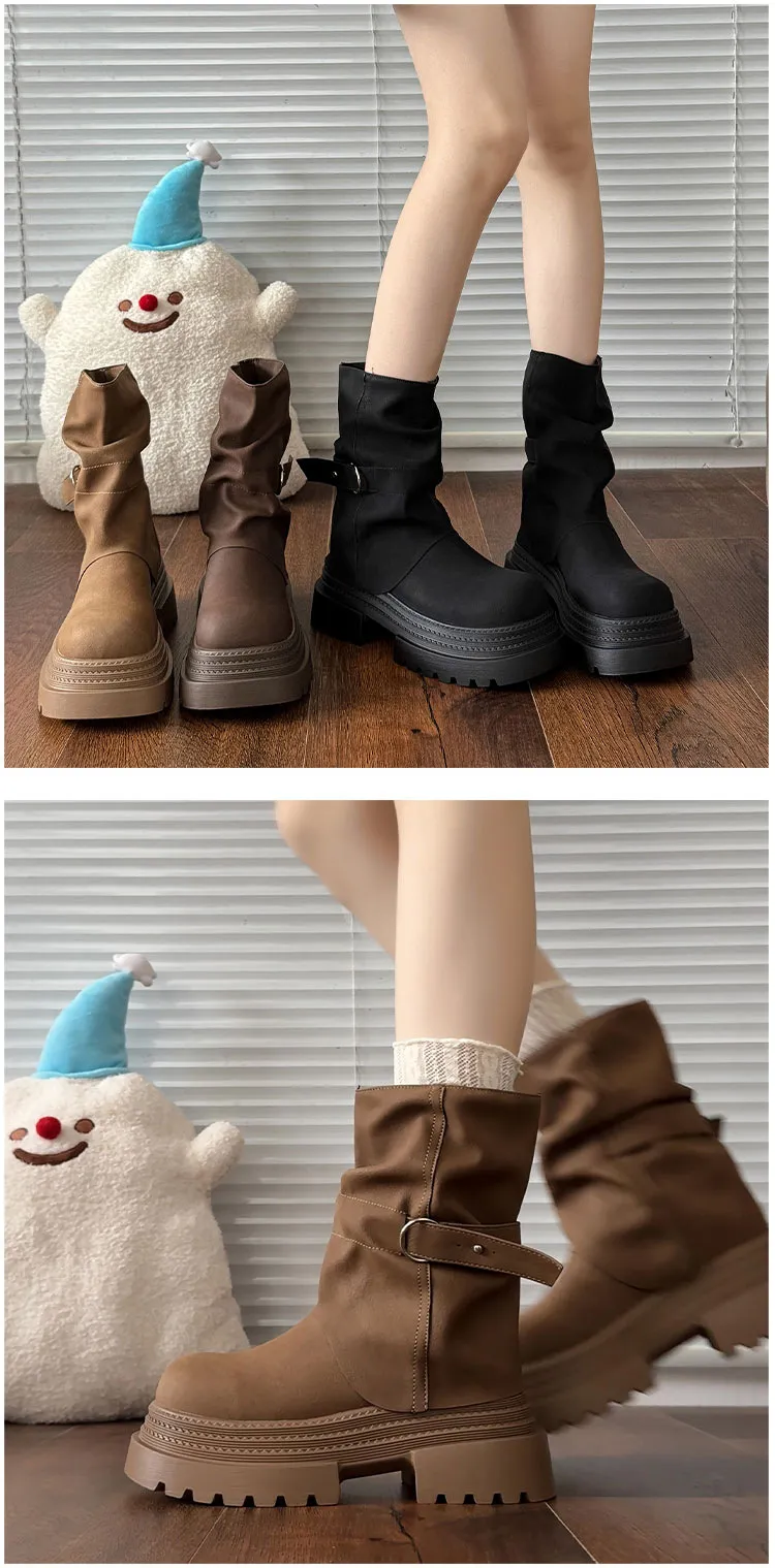 hot Free Delivery Designer Woman Cotton Boots Fashionable Minimalist Martin Design With A Mid Length Boot That Appears_desvips.com