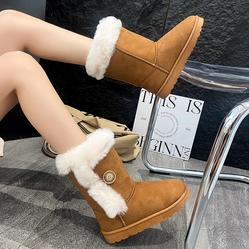 new Free Delivery Designer Woman Fashionable Single With Slim Midsole And Thick Heel Motorcycle Boots_voghion.com