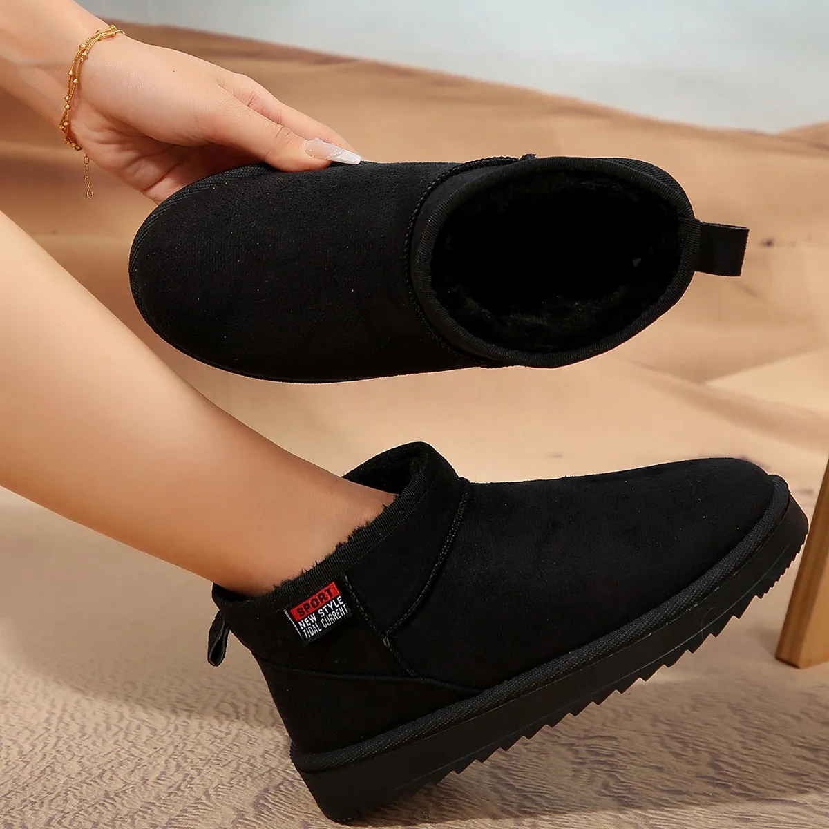 hot Free Delivery Designer Woman Cotton With Plush Midsole Snow Boots For High Comfort And Warmth_voghion.com