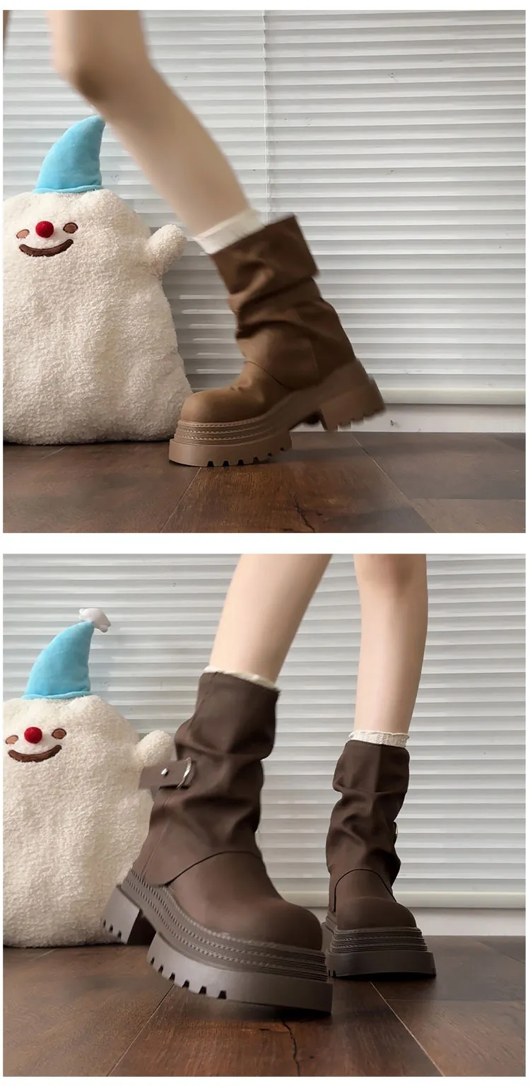 hot Free Delivery Designer Woman Cotton Boots Fashionable Minimalist Martin Design With A Mid Length Boot That Appears_desvips.com