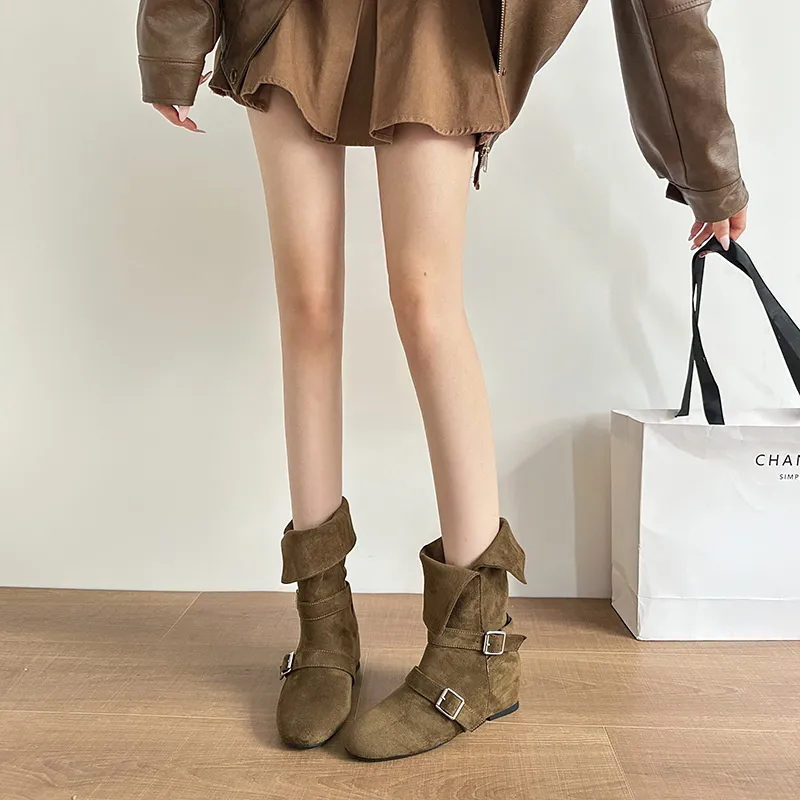 Nuevas botas Martin de diseño para mujer, con envío gratuito, elegantes y cómodas, ideales para ir al trabajo._voghion.com