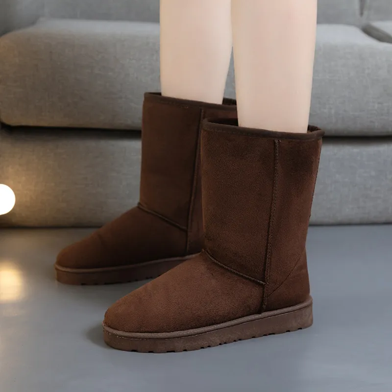 hot Free Delivery Designer Woman Comfortable Fleece Warm Midsole Wear Resistant And Non Slip Boots_voghion.com