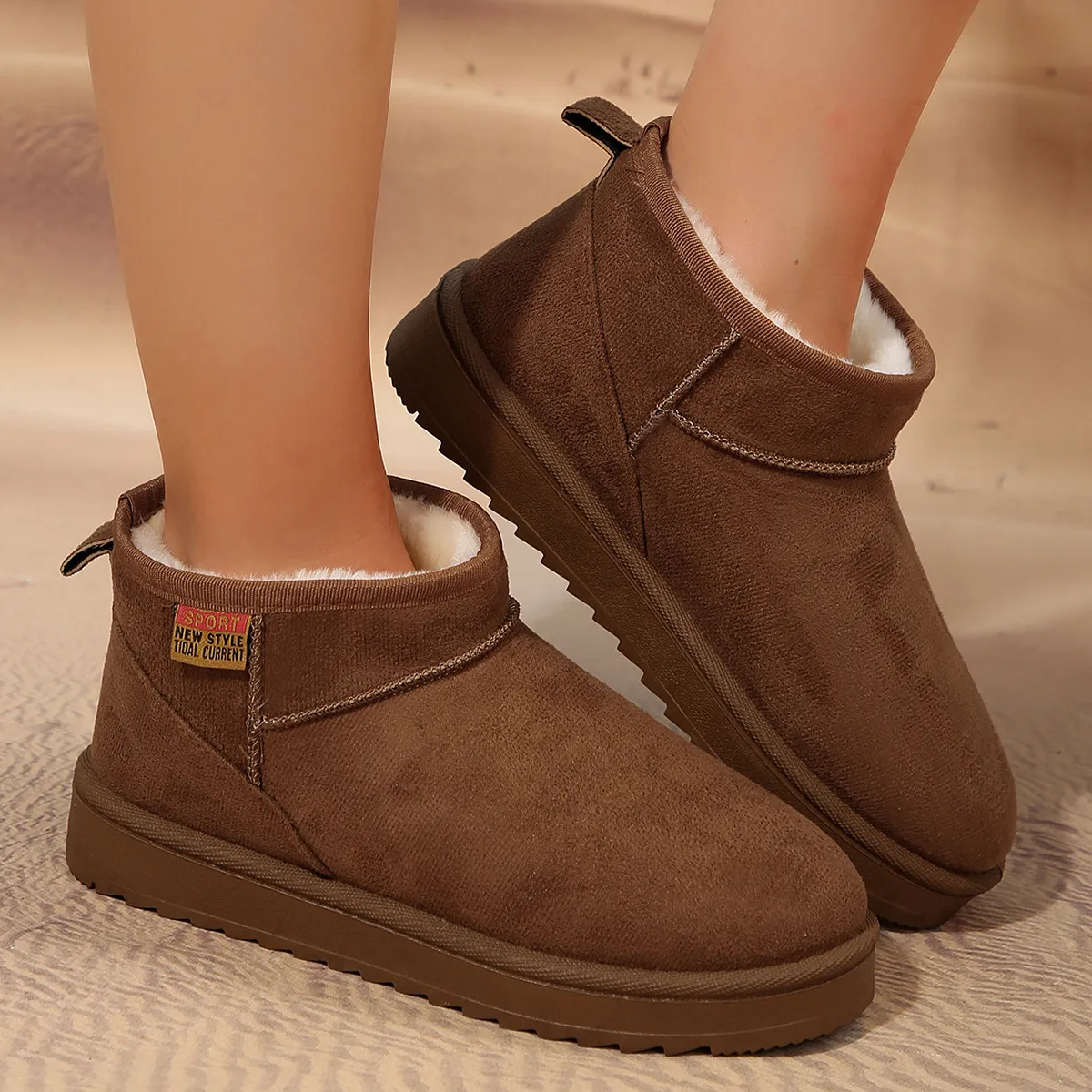 hot Free Delivery Designer Woman Cotton With Plush Midsole Snow Boots For High Comfort And Warmth_voghion.com