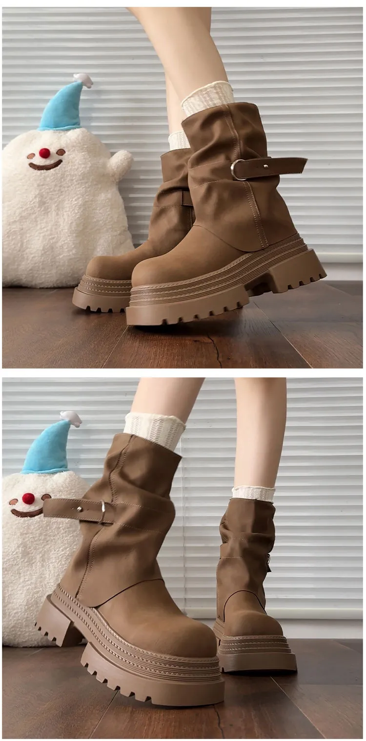 hot Free Delivery Designer Woman Cotton Boots Fashionable Minimalist Martin Design With A Mid Length Boot That Appears_desvips.com