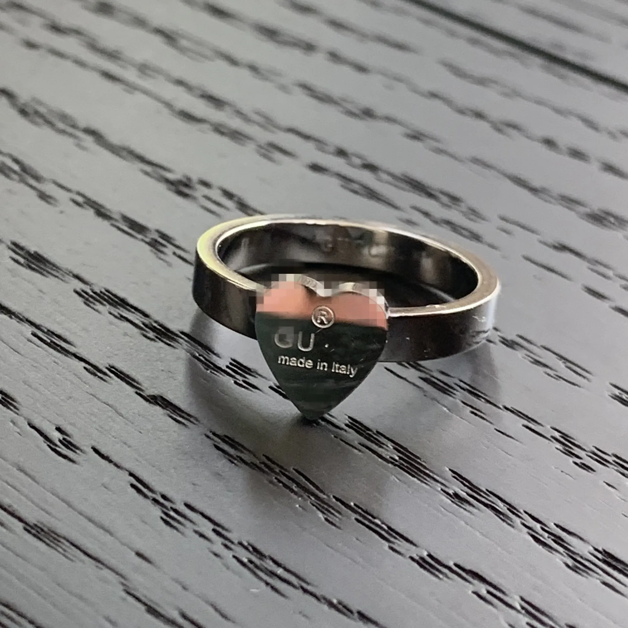 316L Stainless Steel Heart Pattern Love Ring 18K Gold Plated 
