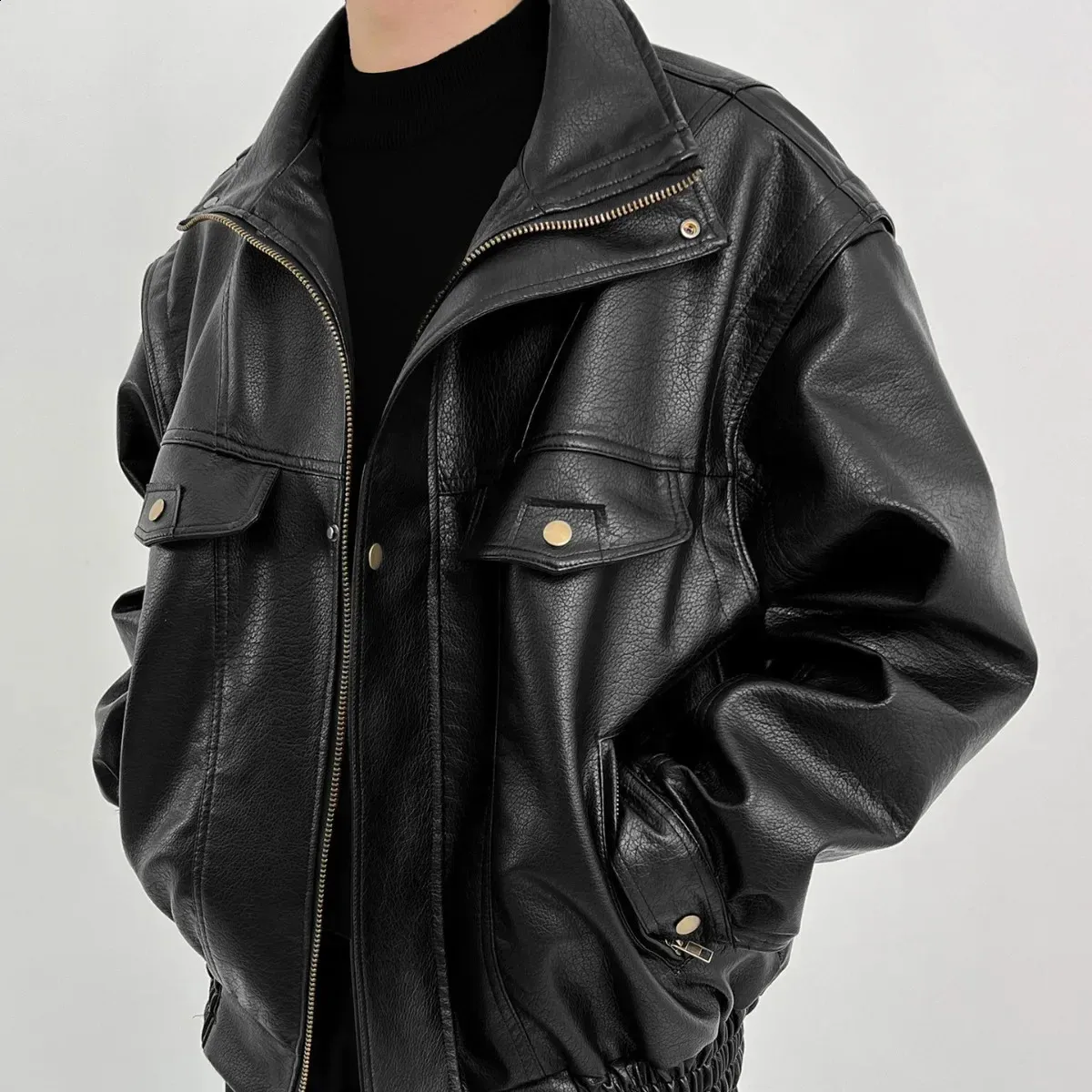Vintage Motorcycle Leather Jacket For Men American From Zara04