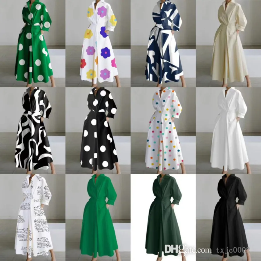 Ahorra a lo Grande en Compras al por Mayor de Vestido De Polo Tallado  Vestido Largo De Manga Larga Para Mujer, Tallas Grandes S 5XL, Vestido  Informal