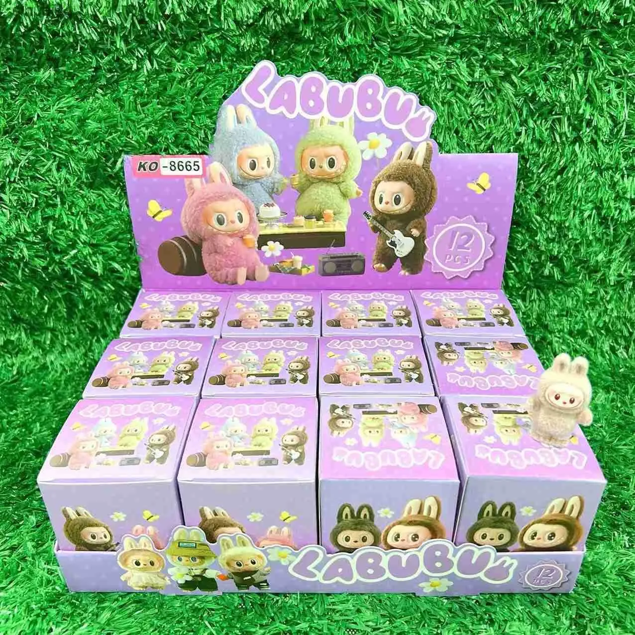 Labubu Box Color Labubu Mini Figurine Blind Box: Flocked Cute Resin... From Sihuai04, $3 ...