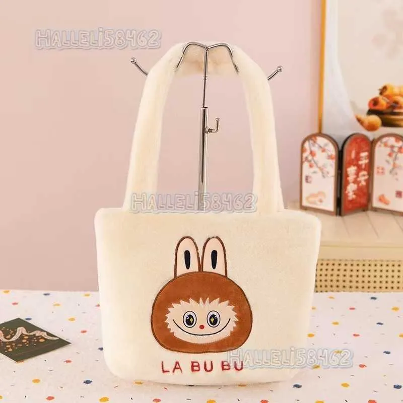 Bubble Paradise Labubu Plush Tote Bag Large Capacity Handbag For