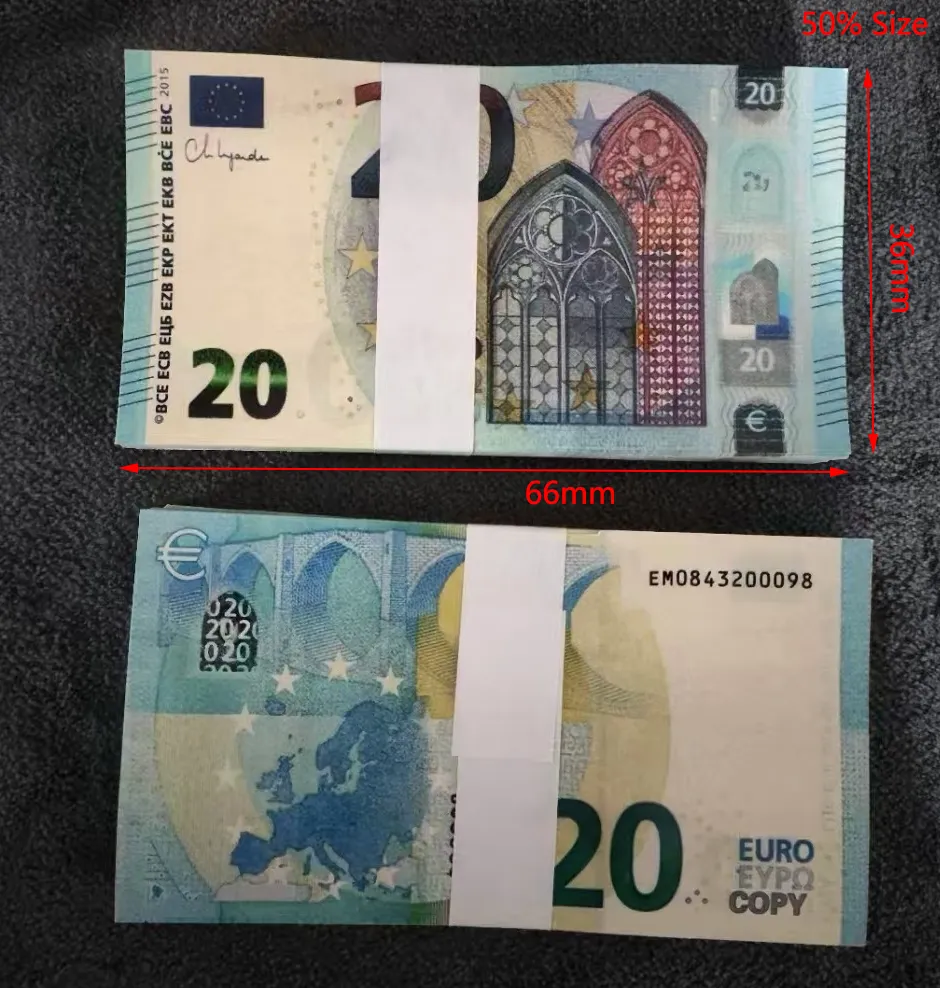 대량 Fake Money Printer 레이저 인쇄 가짜 돈 지폐 파티 용품, 바 소품, 영화 돈을 위한 현실적인 장난감 통화 유로,  달러, 파운드, CAD 36x66mm, 50% 크기, 50개 구매로 큰 절약 | DHgate에서의 최고의 거래