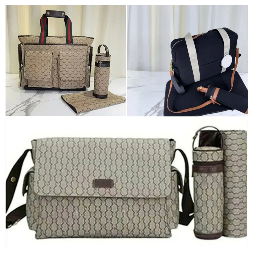 5-Piece Baby Diaper Bag Set – Large Capacity Travel Organizer with Bottle Holder, Changing Mat & Storage Pockets for Newborn Essentials main image 1