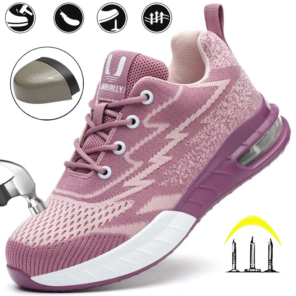 Pink Steel Toe Safety Shoes For Women Anti Smash &... From Lian06, $35. ...