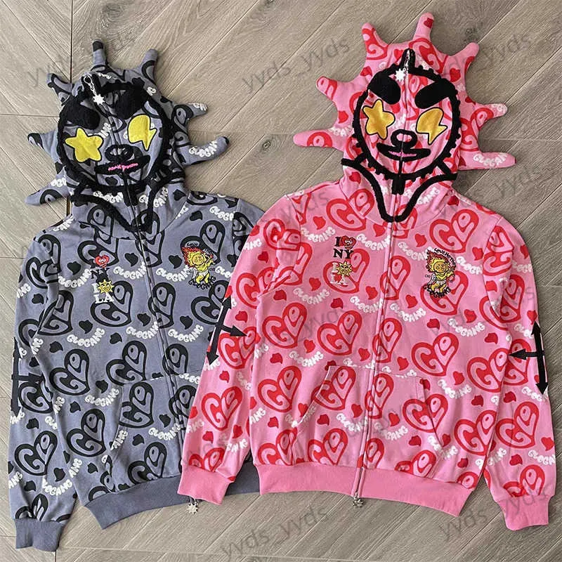 Glo Gang The Glory Full Zip Hoodie With Rhinestone From