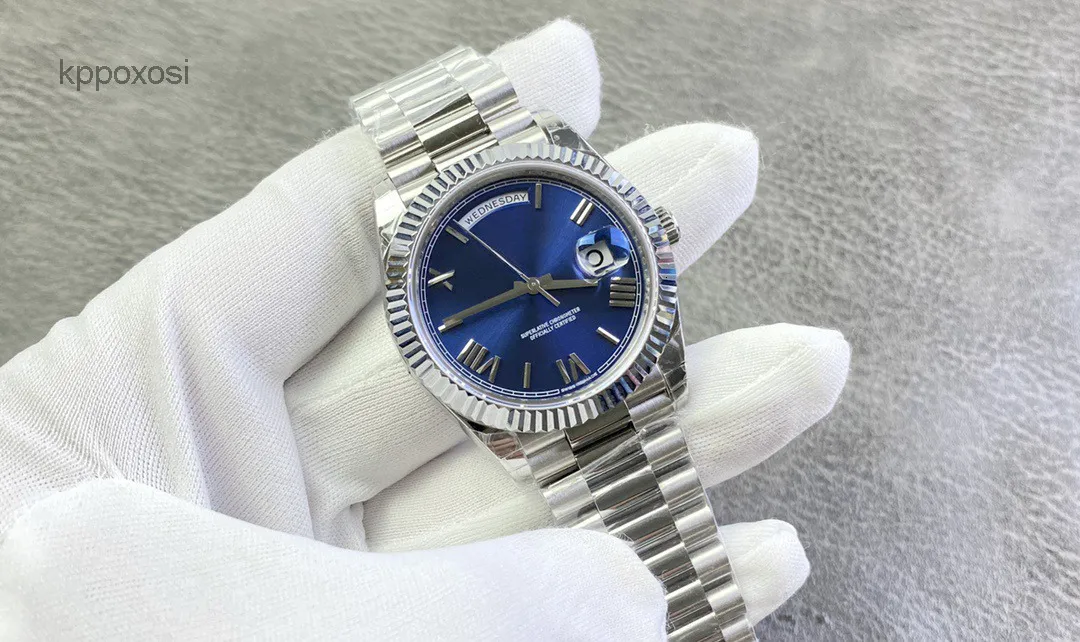 Super Clone Watch 40mm: Mens Day Date Style, Sapphire Glass, 904L