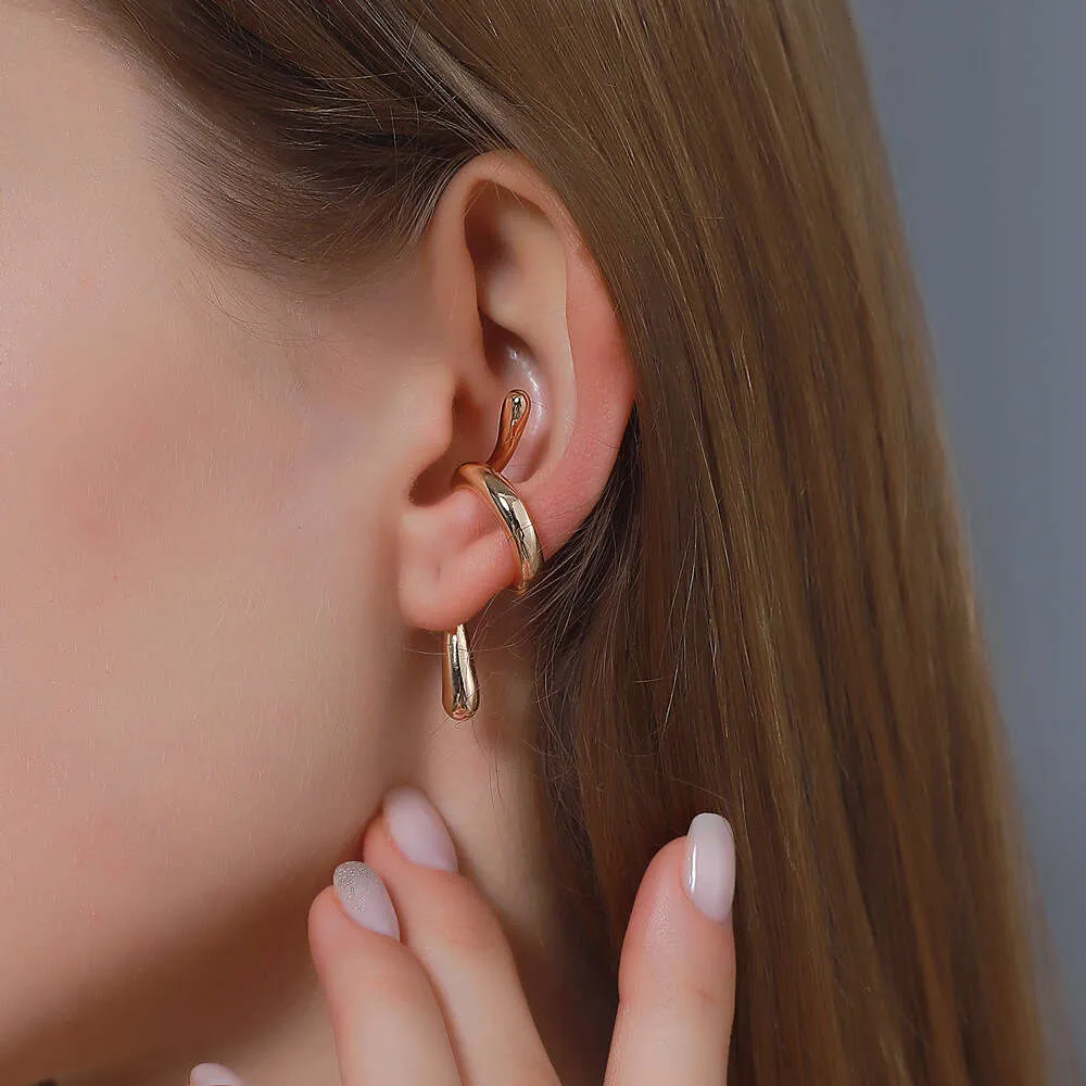 Ins Style Snake Shaped Clip Without Holes Punk Hip Hop Personality Spiral Alloy Simple Trendy Ear Accessories_voghion.com