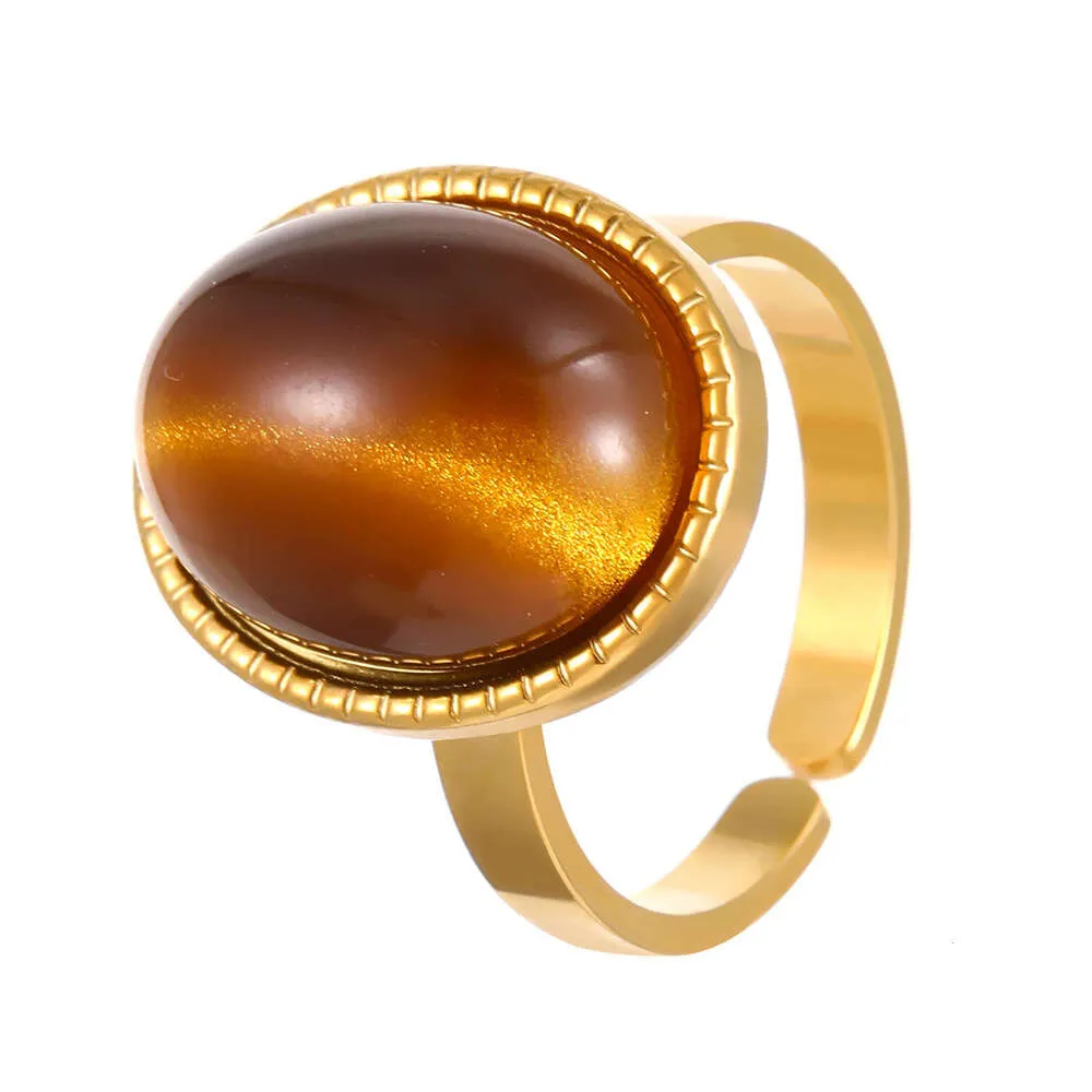 Exaggerated Turquoise For Women Palace Style High End Ins Irregular Open Ring_voghion.com