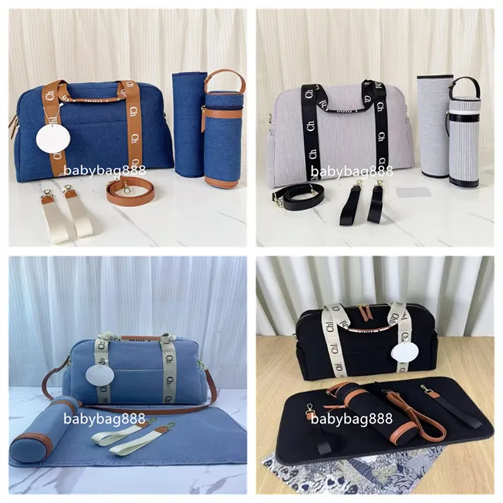 Mommy Fashion Diaper Bag: Large Nylon Tote With Changing Mat & Bottle ...