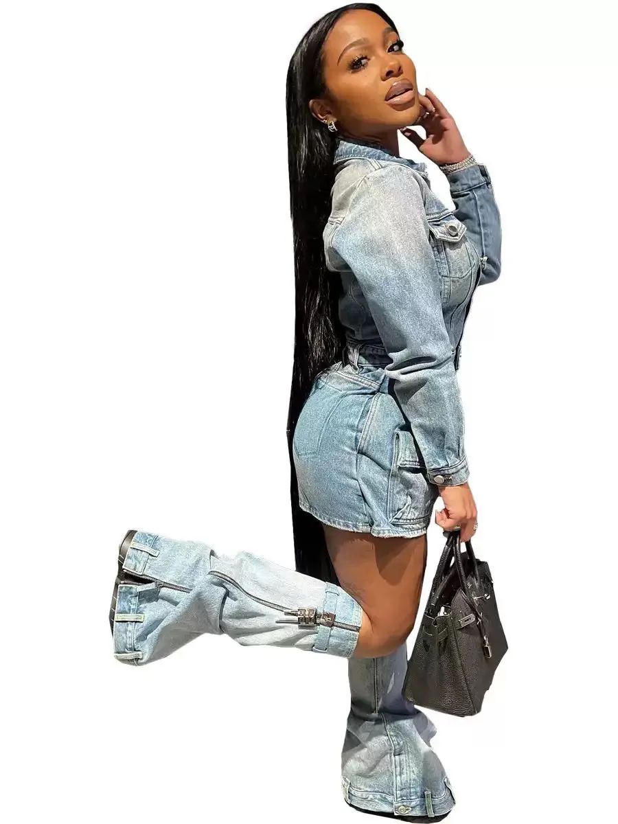 Haut Crop Manches Longues Skims Dupe Tenue 2 Pièces Pour Femme - Tenue D'aéroport Pour Femme Ensemble 2 Pièces Femme