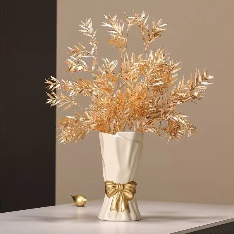 Elegant Ceramic Gold Plant Pot With Bow Knot Design... From Gzmei25723 ...