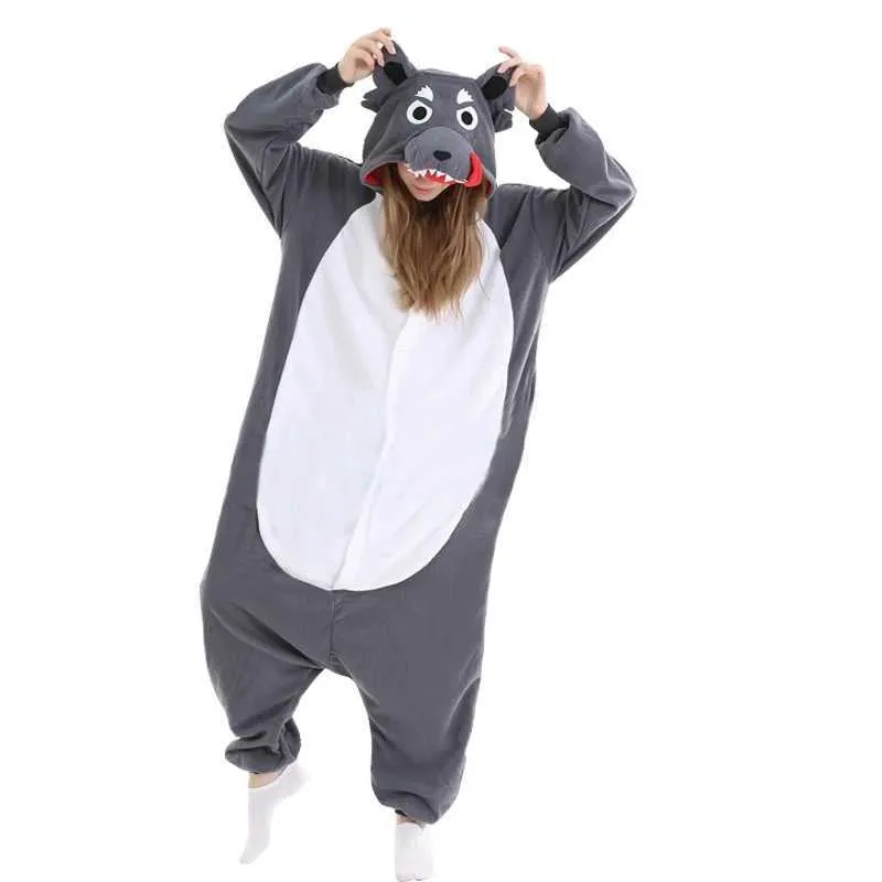 Costume Pigiama Lupo Pigiami Pecora E Lupo Unisex Onesiee Kigurumi Vestito  Costume