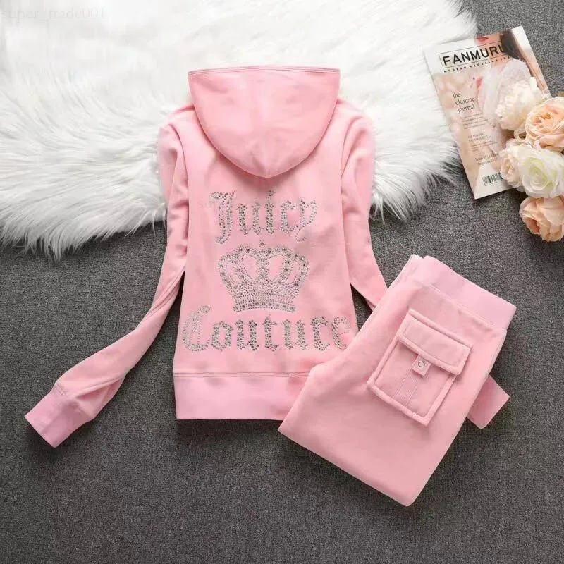 Juicy Tracksuit 2025 New Style Designer Casual Velour Spring And