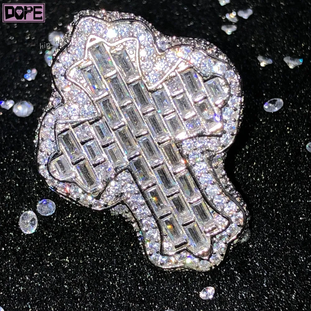 Baugette Rapper Ring Moissanite Ring For Men: Hip Hop Championship Style | 925 Silver Custom ...