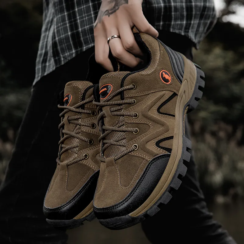 PROTECTCAMEL Designer Free Shipping Hot Outdoor Sports Running Trainer Anti-slip Comfortable Hiking Shoes For Men Brown_voghion.com