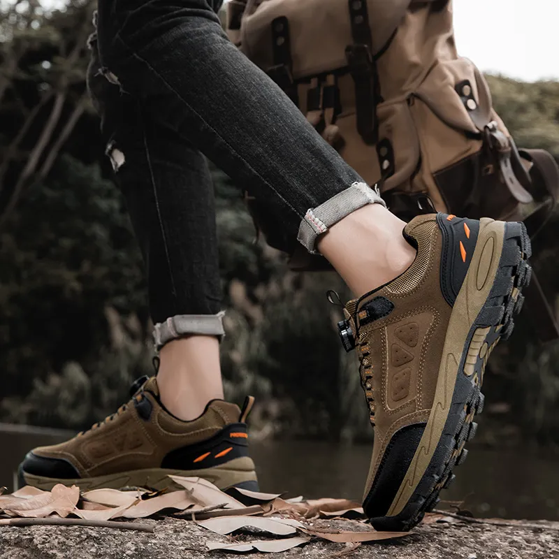 PROTECTCAMEL Designer Free Shipping Hot Outdoor Sports Running Trainer Anti-friction Anti-slip Hiking Shoes For Men Grey_voghion.com