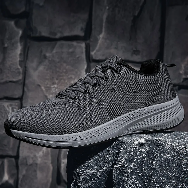 PROTECTCAMEL Designer Free Shipping Hot Selling Outdoor Running Casual Trainer Breathable Sports Shoes Black Grey_voghion.com