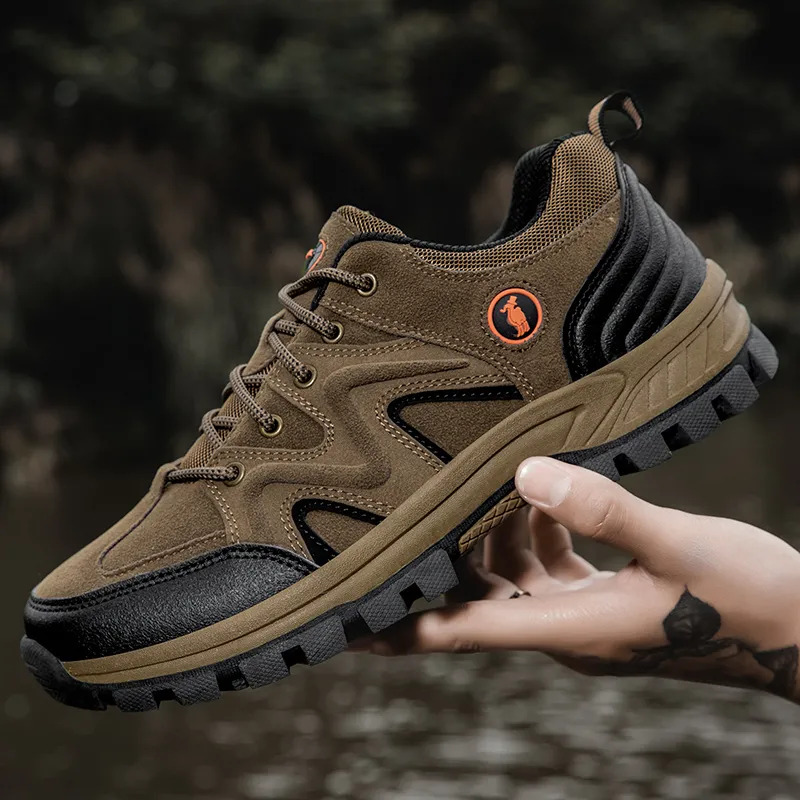 PROTECTCAMEL Designer Free Shipping Hot Outdoor Sports Running Trainer Anti-slip Comfortable Hiking Shoes For Men Brown_voghion.com