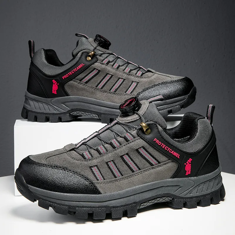 PROTECTCAMEL Designer Free Shipping Hot Outdoor Sports Running Casual Anti Slip Light Hiking Shoes Green Grey_voghion.com