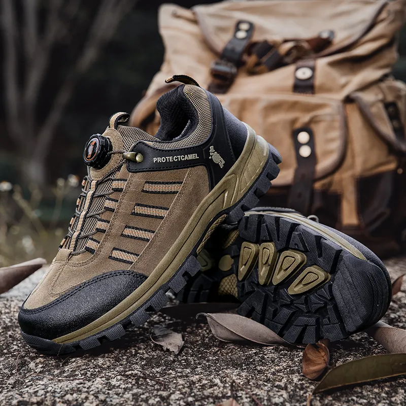 PROTECTCAMEL Designer Free Shipping Hot Outdoor Sports Running Casual Anti Slip Light Hiking Shoes Green Grey_voghion.com