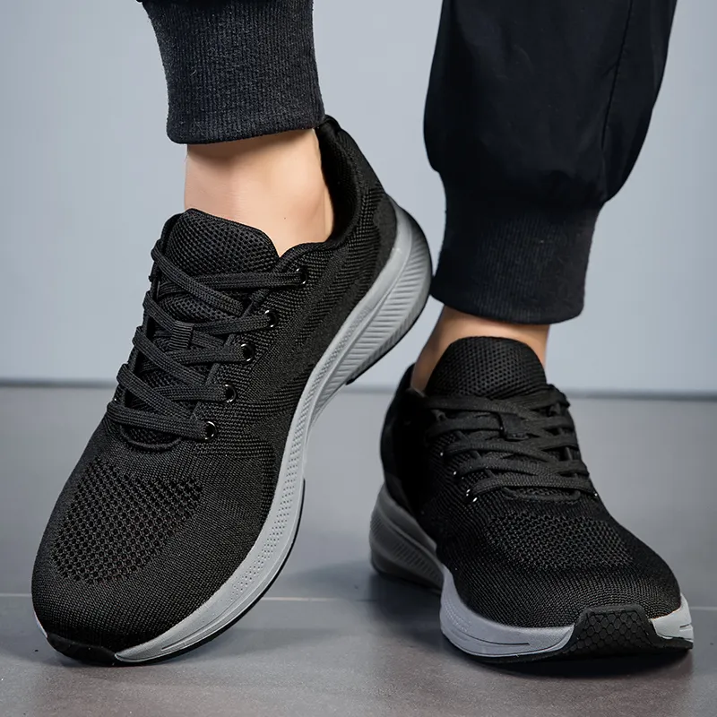 PROTECTCAMEL Designer Free Shipping Hot Selling Outdoor Running Casual Trainer Breathable Sports Shoes Black Grey_voghion.com