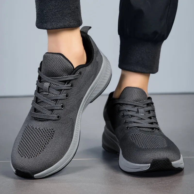 PROTECTCAMEL Designer Free Shipping Hot Selling Outdoor Running Casual Trainer Breathable Sports Shoes Black Grey_voghion.com