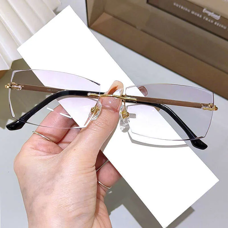 Versatility Rimless Men's Titanium Business Rimless Prescription Glasses Frameless ...