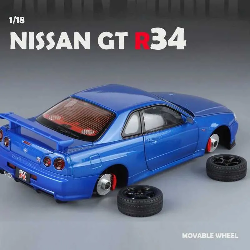 Nissan Skyline GT-R R34 1/18 スケールモデル Nissan Skyline GT R R34 Diecast Car  Yi TL252.97 | DHgate