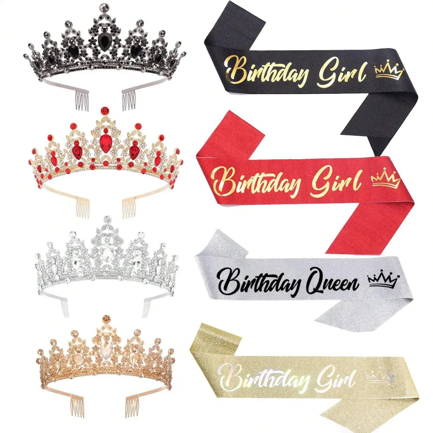 Accessori Compleanno Bambini 15 Cappellini Corona Di Carta Strass Adesivi - Kit Per Feste Compleanno E Decorazioni