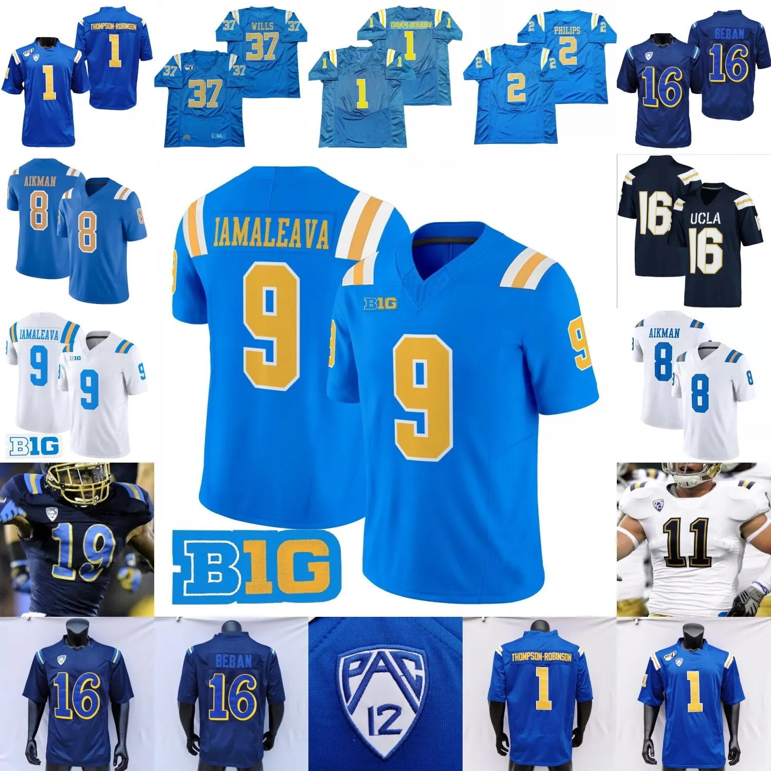 UCLA Bruins American Football Shirts Featuring Nico From