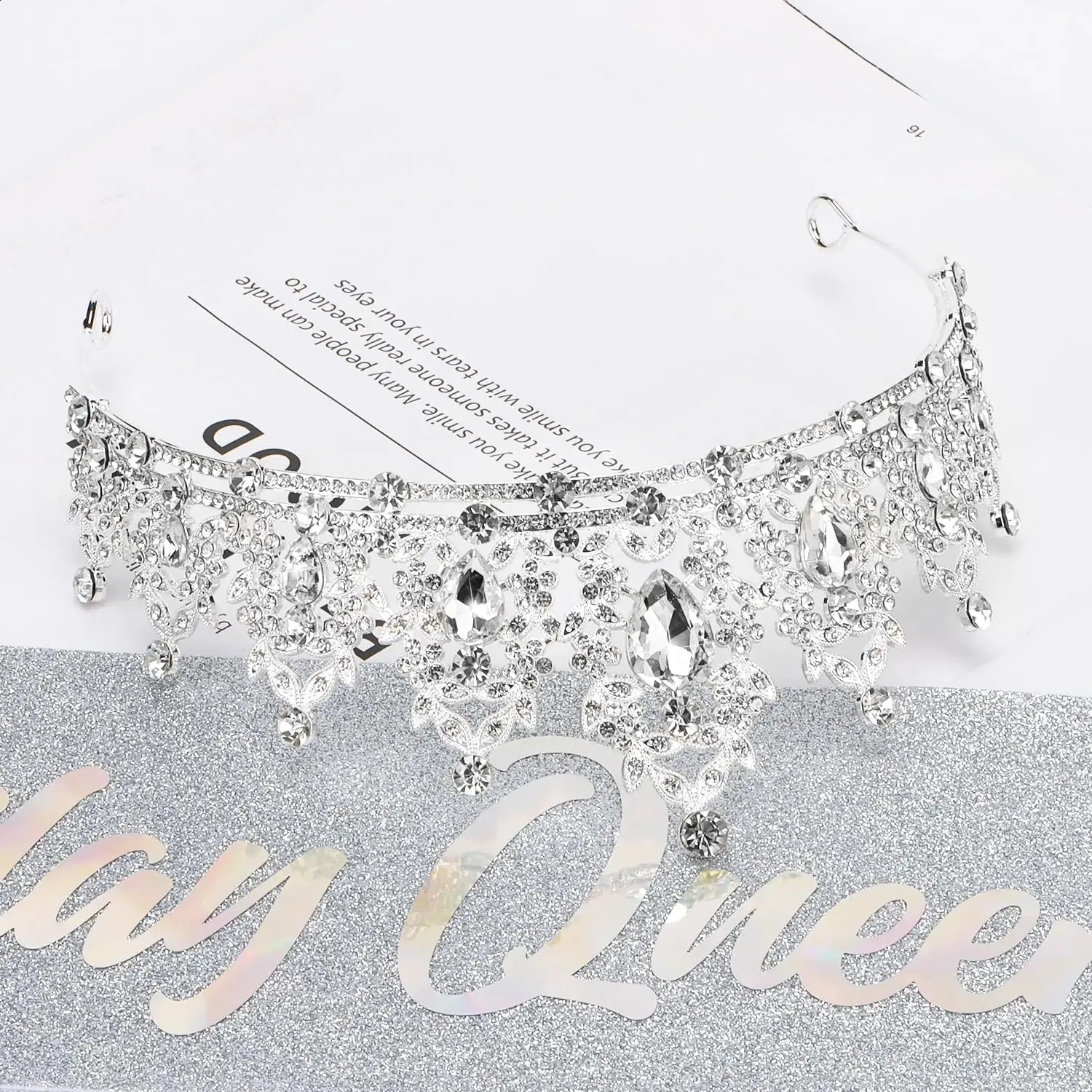 Corona E Fascia Con Spilla Perla Set Fascia E Tiara Per Compleanno Ragazza - Corona Di Cristallo Con Spilla Perla, Decorazione Elegante Per Feste Accessori Compleanno Donna