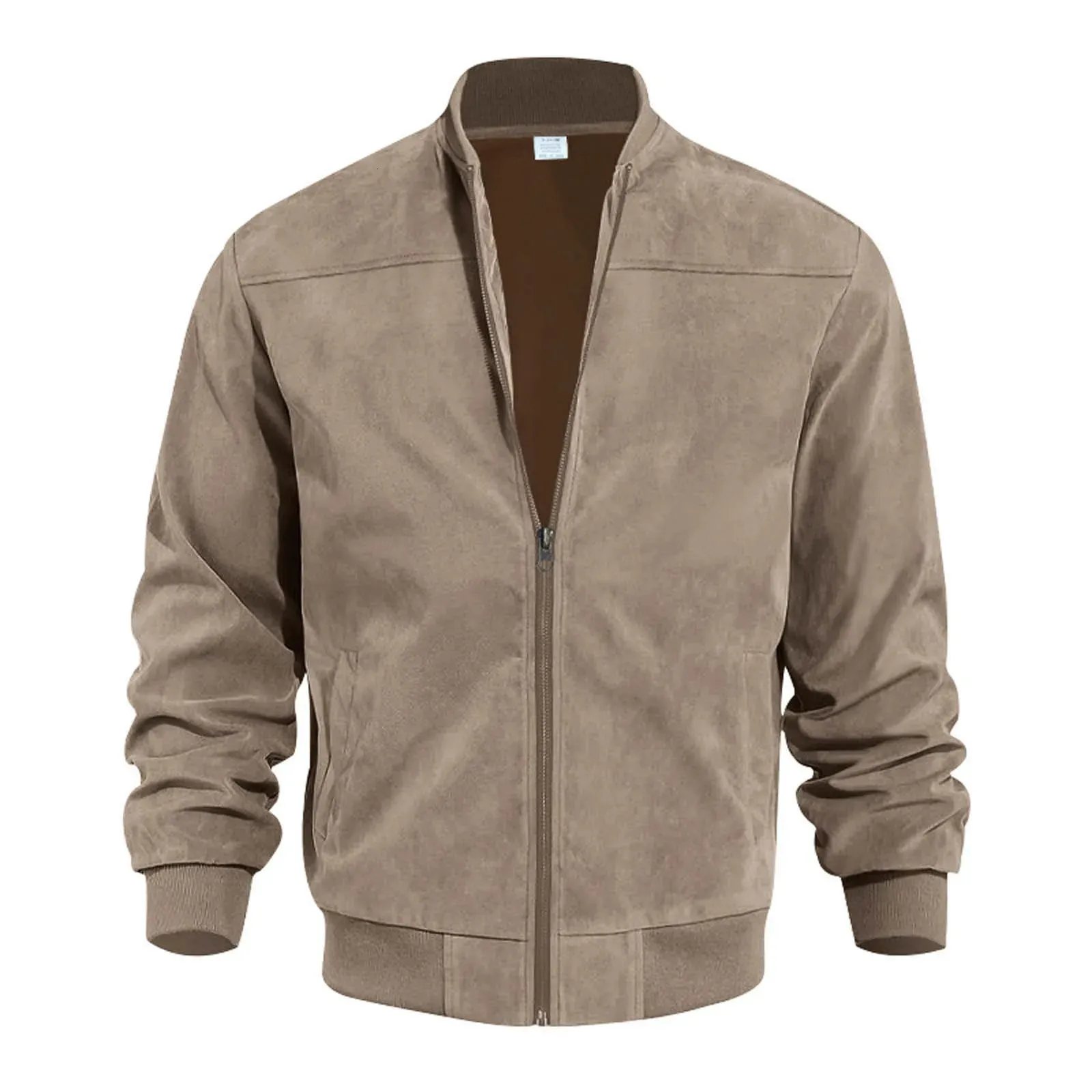 Mens Retro Suede Bomber Jacket Autumn Winter... From Charm_clothes 