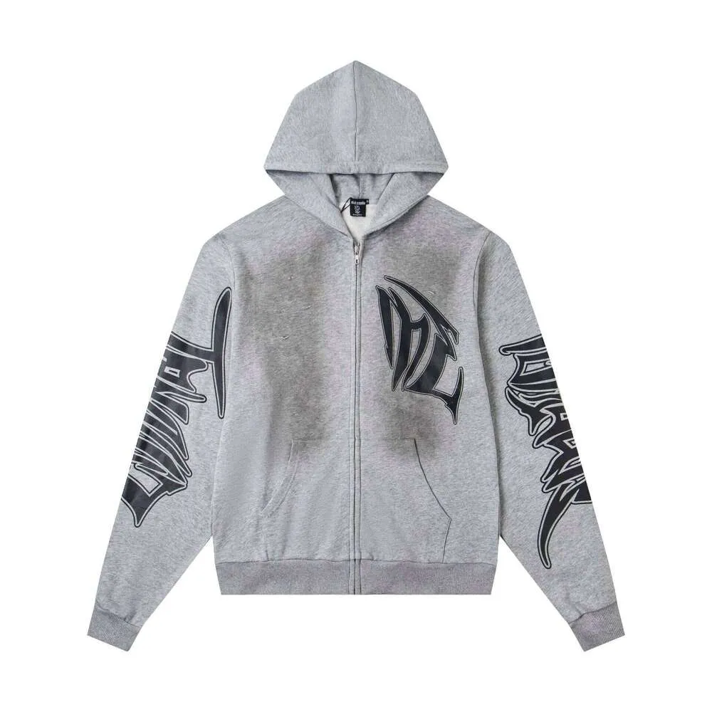 Mixed Emotions Hoodie Zip Up Hood Jacket Mens Graphic Polyester