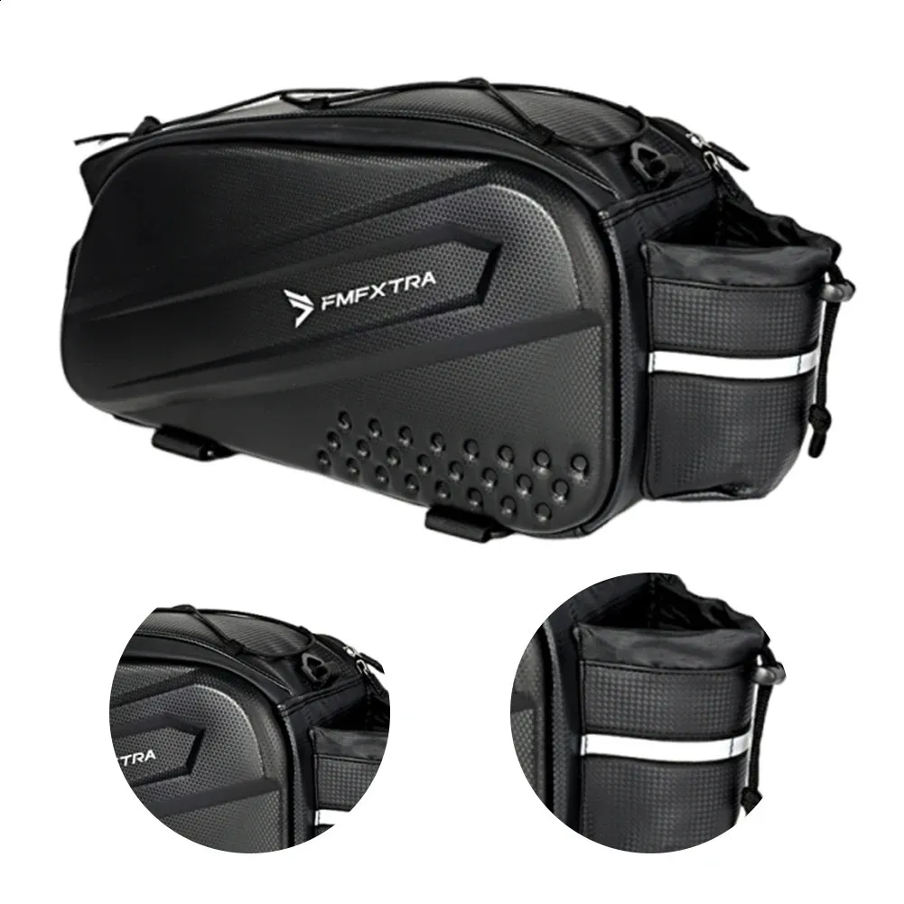 14L Bike Rear Rack Bag Hard Shell Waterproof Bicycle Trunk Cargo Bag ...