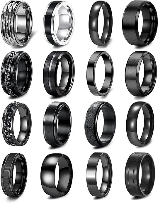 Edelstahl Spinner Ring Set Für Damen Und Herren Gegen Angst_voghion.com