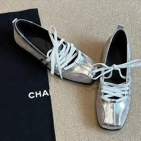 Women's New Korean Functional Ballet Slippers Lace-Up Mary Jane Casual Flat Vintage Single Shoe Adult Size Synthetic_voghion.com