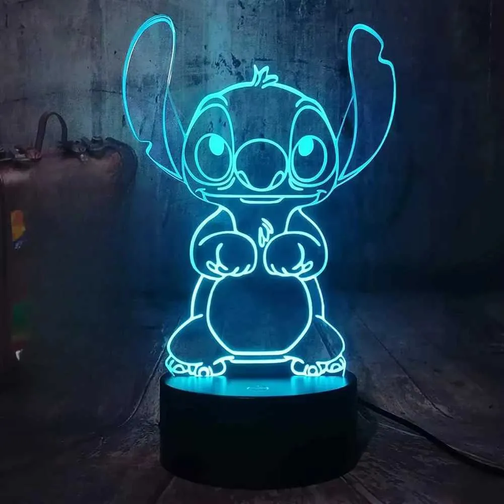 3D Tennis Night Light - 7 Color Changing LED Touch Lamp, USB Powered, Acrylic Optical Illusion Decor For Kids & Adults - View #3