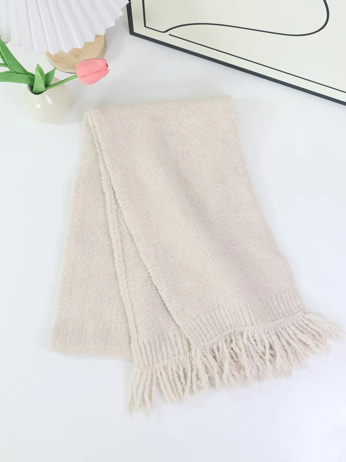 Winter Wool Solid Color Scarf for Women, Autumn and Winter Korean ...