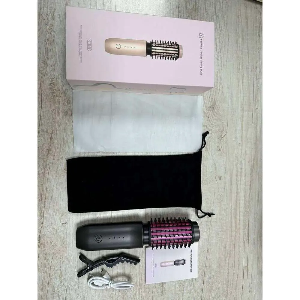 Cordless Hair Comb Wand with USB Charging, Curling and Straightening ...