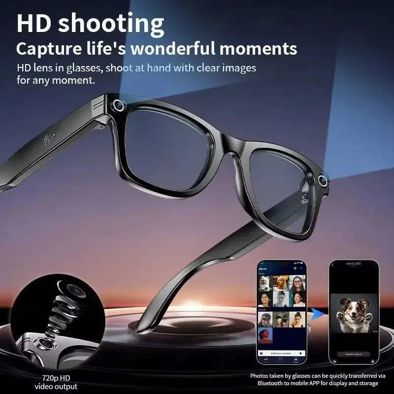 Meta AI Smart Glasses With 8Mp Camera Video Recording 100+ Languages Translation Sunglasses Bluetooth Call Music Play_voghion.com